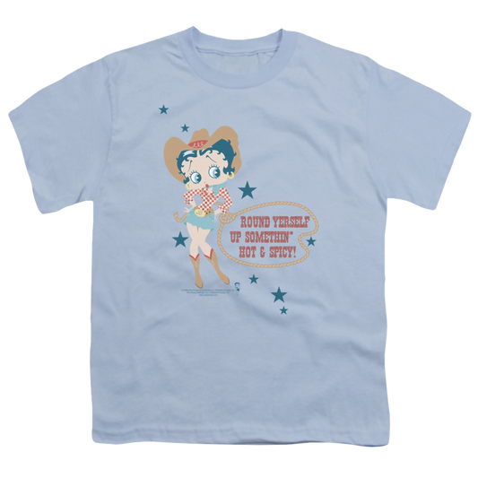 Betty Boop Hot And Spicy Cowgirl - Youth T-Shirt
