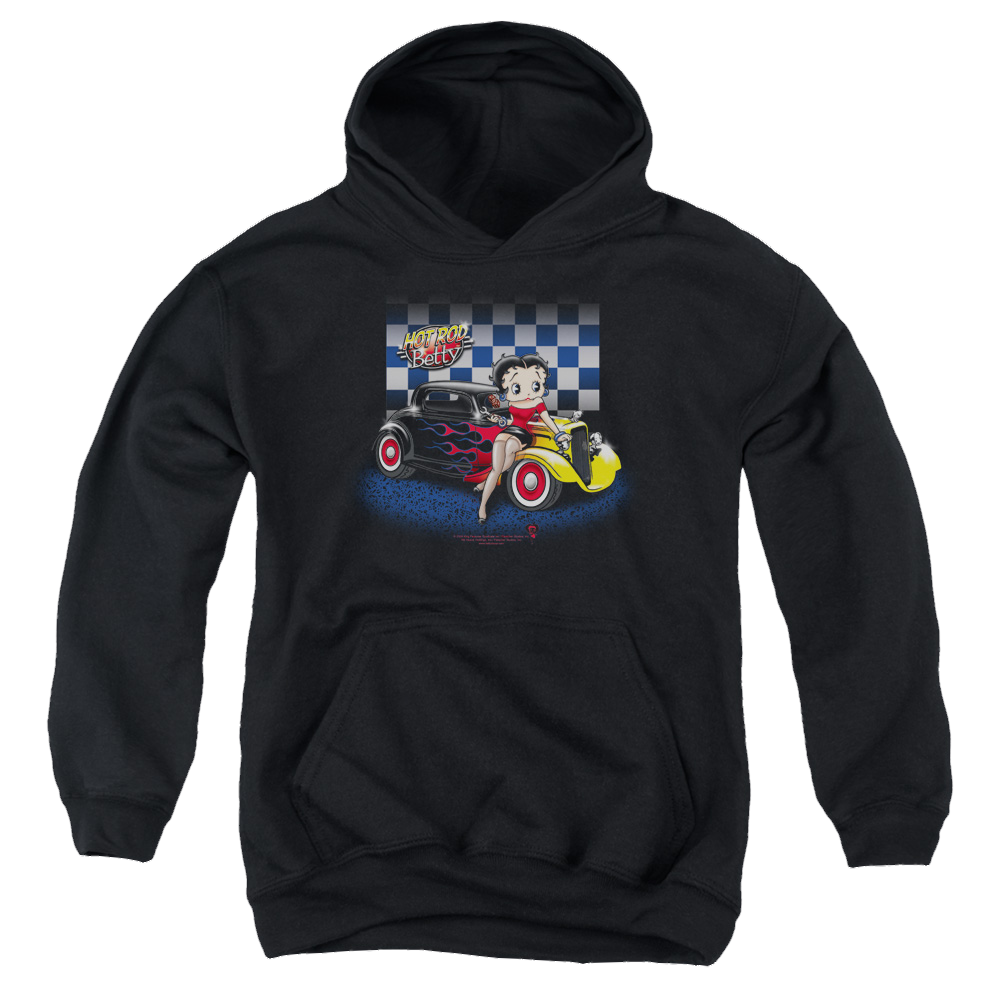 Betty Boop Hot Rod Boop - Youth Hoodie