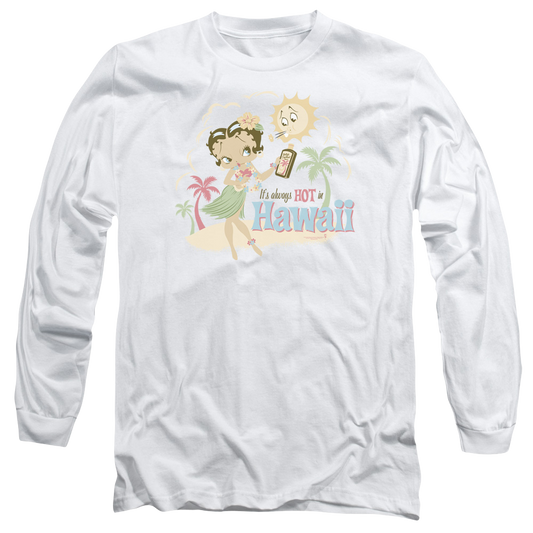Betty Boop Hot In Hawaii - Men's Long Sleeve T-Shirt