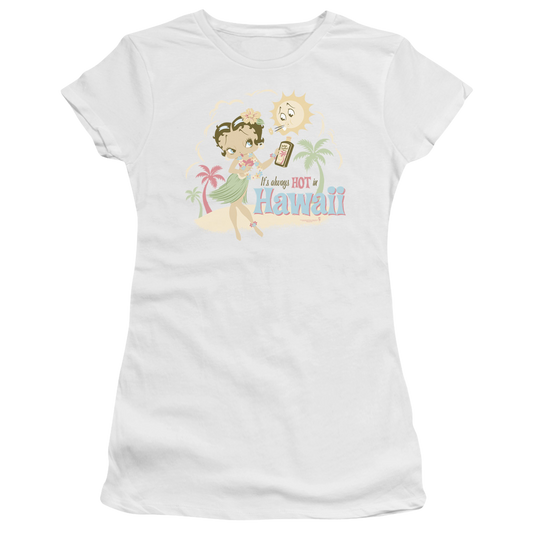 Betty Boop Hot In Hawaii - Juniors T-Shirt