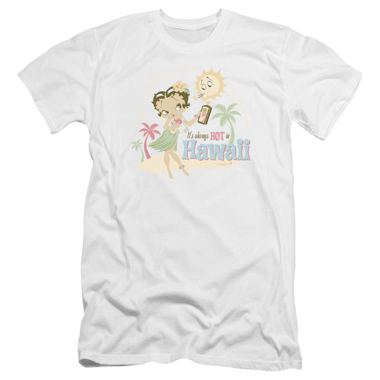 Betty Boop Hot In Hawaii - Men's Premium Slim Fit T-Shirt
