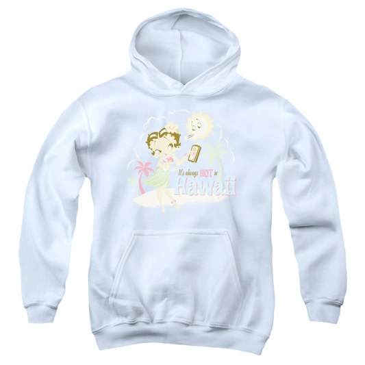Betty Boop Hot In Hawaii - Youth Hoodie