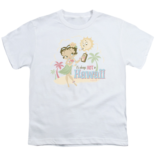 Betty Boop Hot In Hawaii - Youth T-Shirt