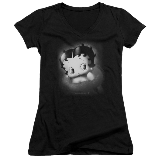 Betty Boop Vintage Star - Juniors V-Neck T-Shirt