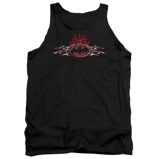 Batman Steel Flames Logo Men's Tank