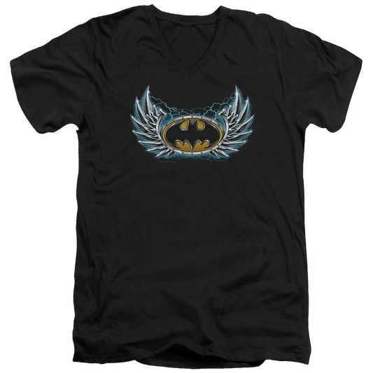 Batman Steel Wings Logo - Men's V-Neck T-Shirt