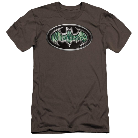 Batman Circuitry Shield - Men's Premium Slim Fit T-Shirt