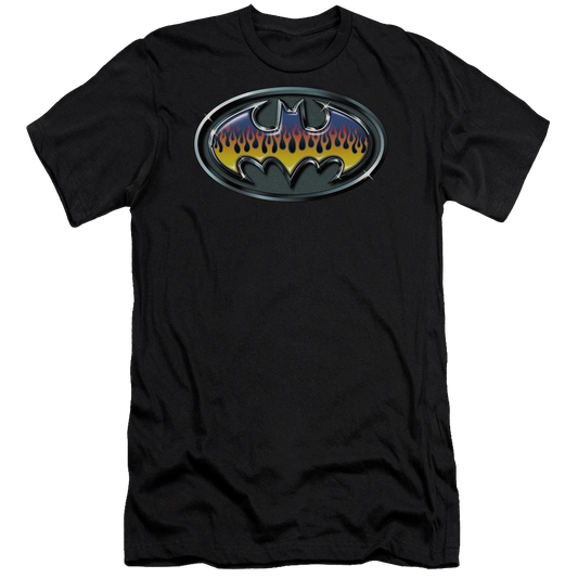 Batman Hot Rod Shield - Men's Premium Slim Fit T-Shirt