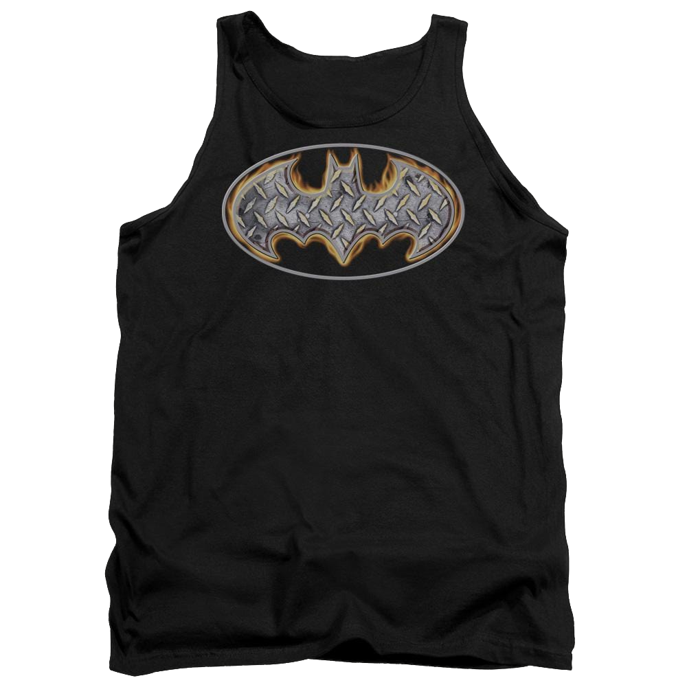 Batman Steel Fire Shield Men's Tank
