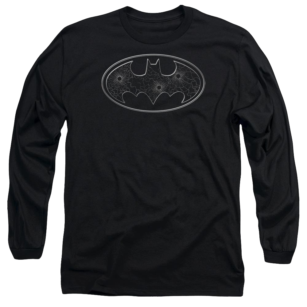 Batman Glass Hole Logo - Men's Long Sleeve T-Shirt