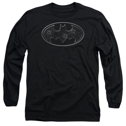 Batman Glass Hole Logo - Men's Long Sleeve T-Shirt