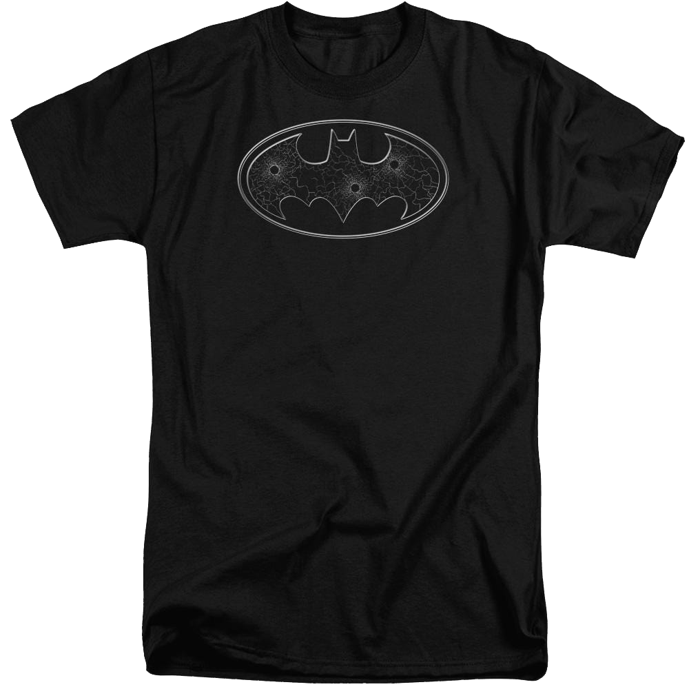 Batman Glass Hole Logo - Men's Tall Fit T-Shirt