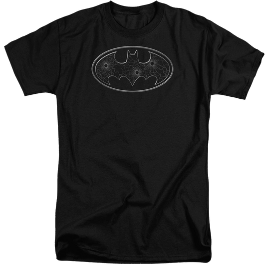 Batman Glass Hole Logo - Men's Tall Fit T-Shirt