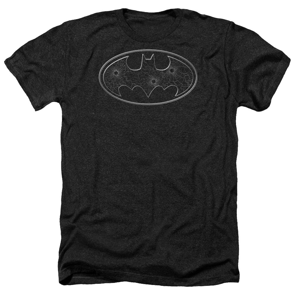 Batman Glass Hole Logo - Men's Heather T-Shirt