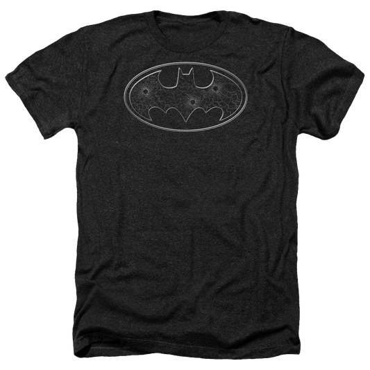 Batman Glass Hole Logo - Men's Heather T-Shirt