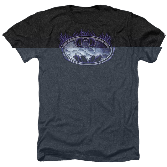 Batman Cracked Shield - Men's Heather T-Shirt