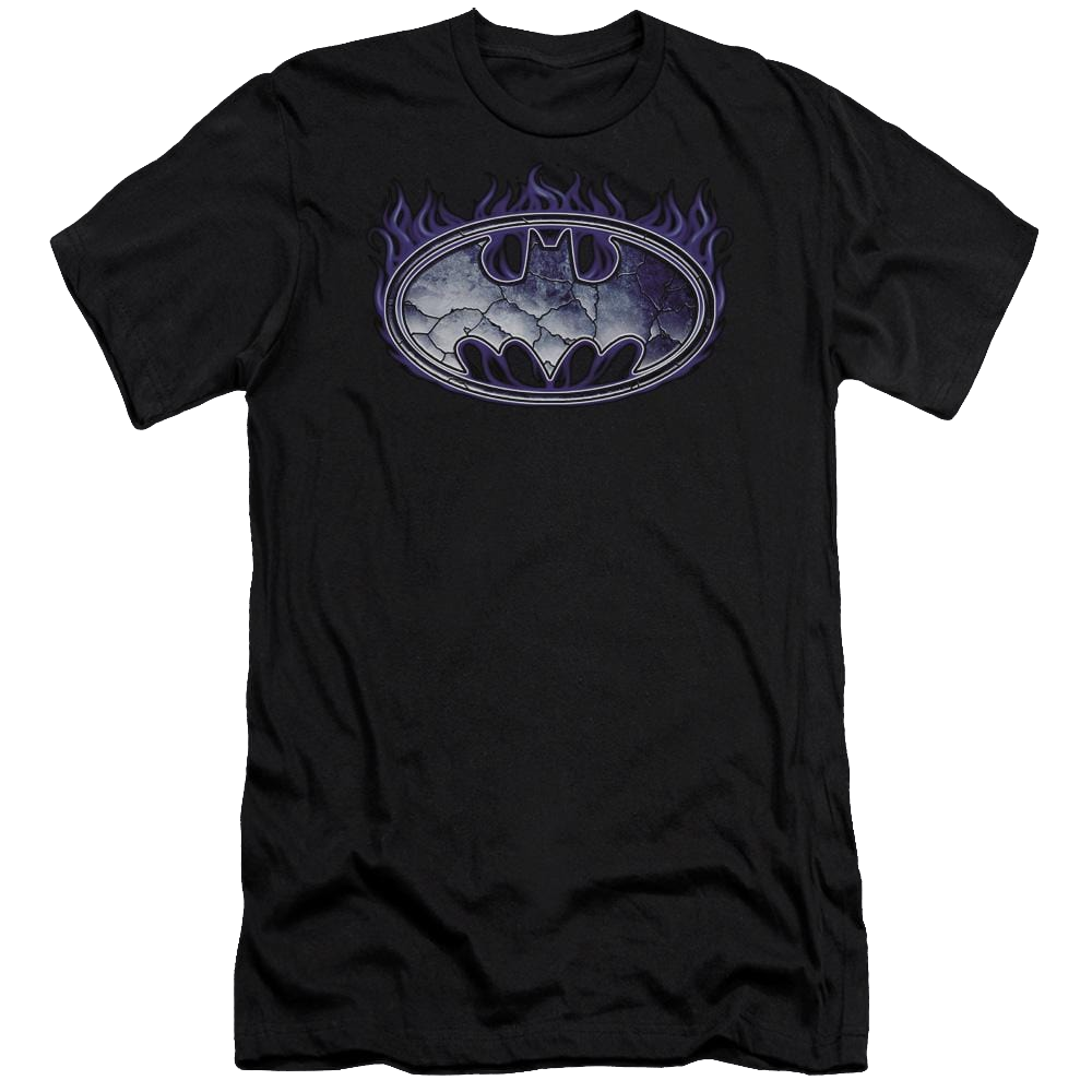 Batman Cracked Shield - Men's Premium Slim Fit T-Shirt