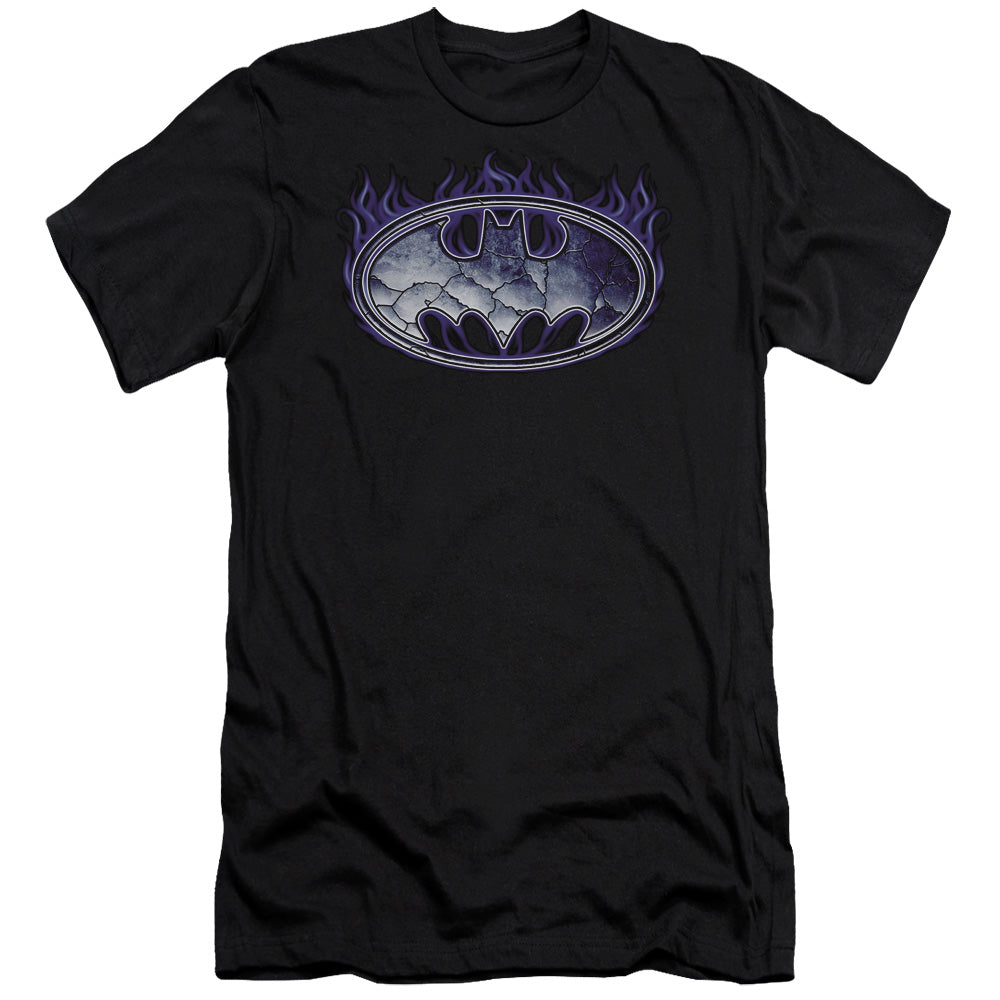 Batman Cracked Shield Premium Bella Canvas Slim Fit Mens T Shirt Black