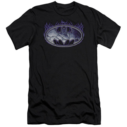 Batman Cracked Shield Premium Bella Canvas Slim Fit Mens T Shirt Black
