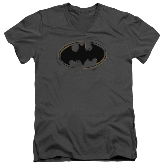 Batman Spray Paint Logo - Men's V-Neck T-Shirt