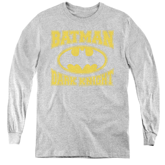 Batman Dark Knight Jersey Long Sleeve Kids Youth T Shirt Athletic Heather