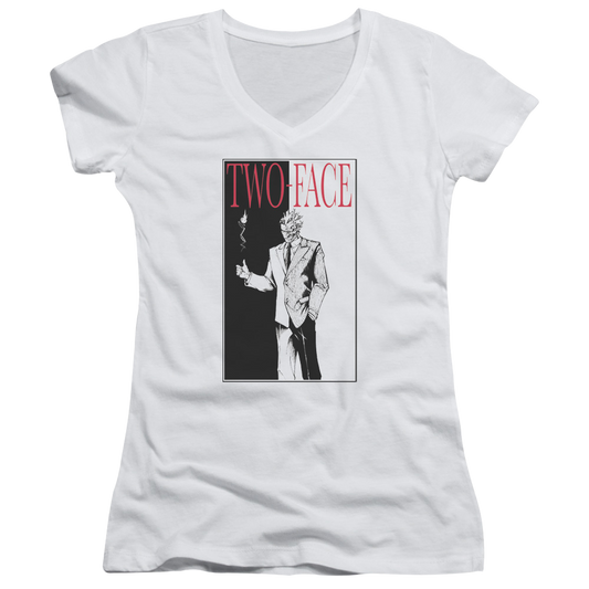 Batman Two Face - Juniors V-Neck T-Shirt
