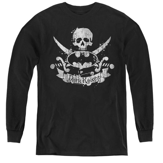 Batman Dark Pirate Long Sleeve Kids Youth T Shirt Black