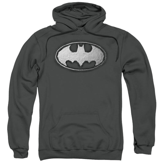 Batman Duct Tape Logo Mens Hoodie Charcoal
