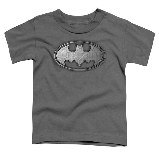 Batman Duct Tape Logo Toddler Kids Youth T Shirt Charcoal