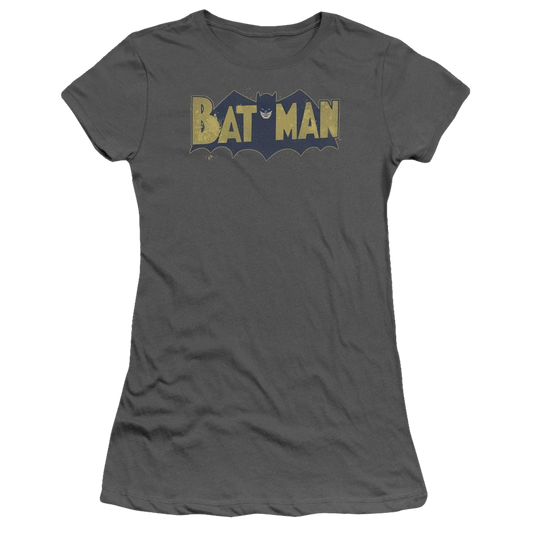 Batman Vintage Logo Splatter - Juniors T-Shirt