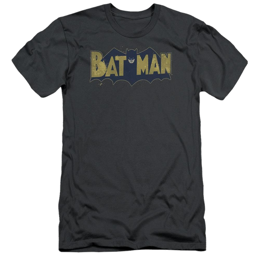 Batman Vintage Logo Splatter - Men's Slim Fit T-Shirt