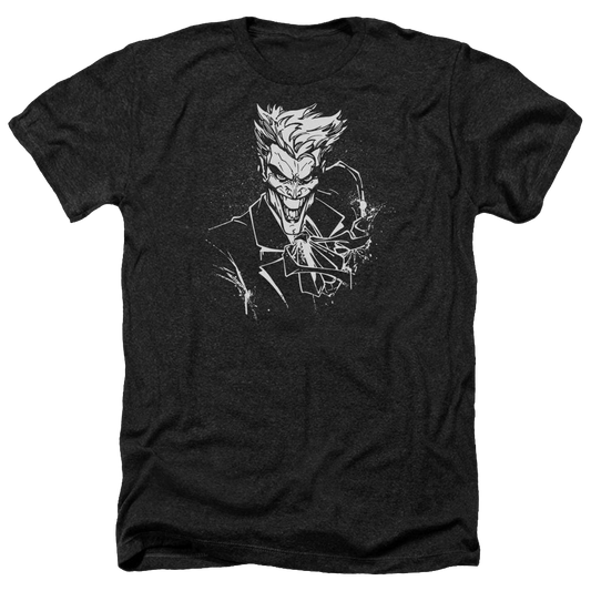 Batman Jokers Splatter Smile - Men's Heather T-Shirt