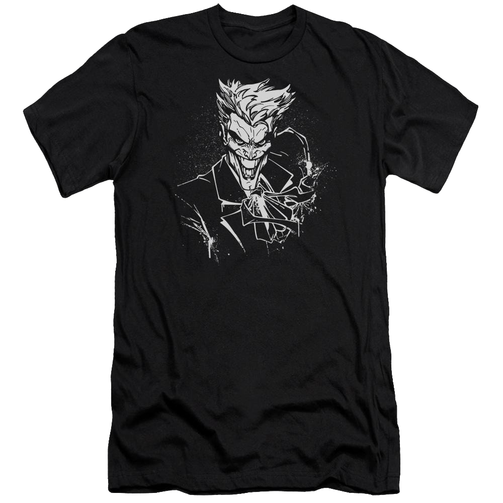 Batman Jokers Splatter Smile - Men's Premium Slim Fit T-Shirt