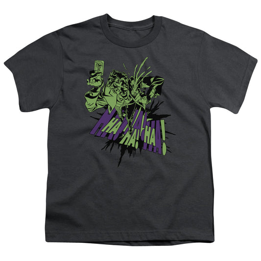 Batman Ell My Flower Kids Youth T Shirt Charcoal