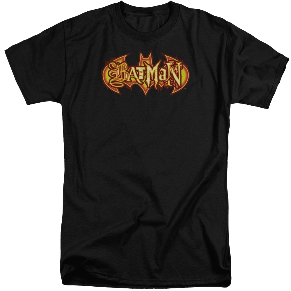 Batman Fiery Shield - Men's Tall Fit T-Shirt