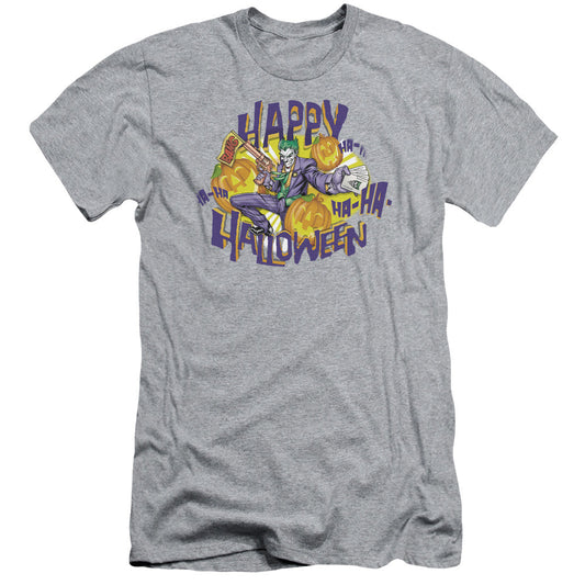 Batman Ha Ha Halloween Slim Fit Mens T Shirt Athletic Heather