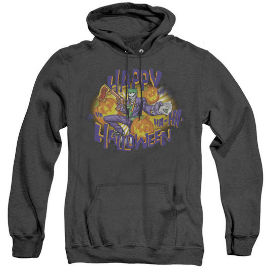 Batman Ha Ha Halloween Heather Mens Hoodie Black