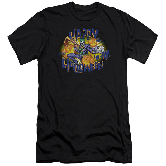 Batman Ha Ha Halloween Premium Bella Canvas Slim Fit Mens T Shirt Black