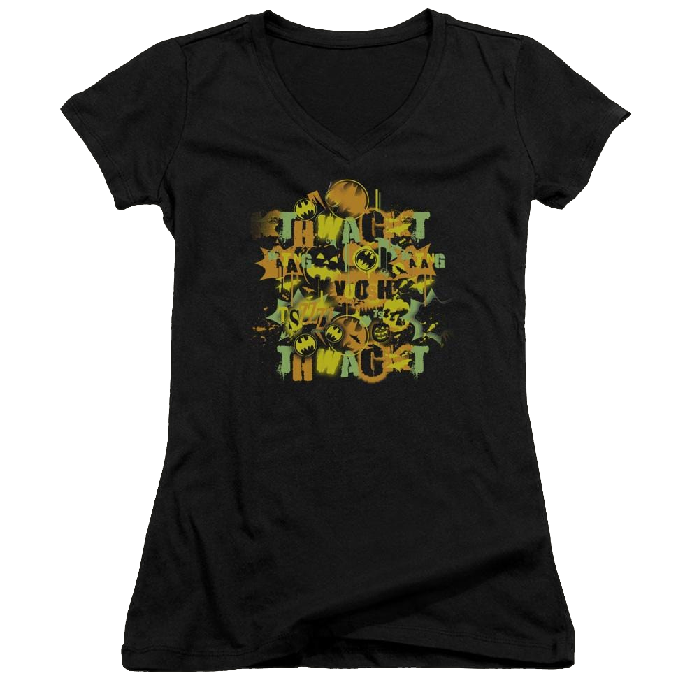Batman Halloween Knight Sounds - Juniors V-Neck T-Shirt