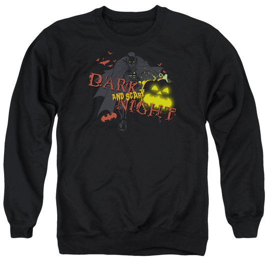 Batman Dark And Scary Night Mens Crewneck Sweatshirt Black