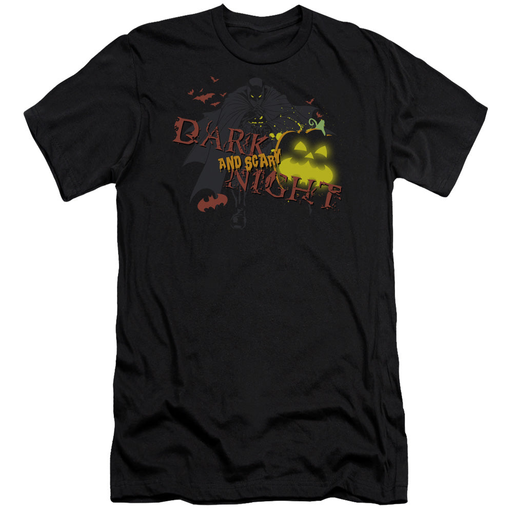 Batman Dark And Scary Night Premium Bella Canvas Slim Fit Mens T Shirt Black