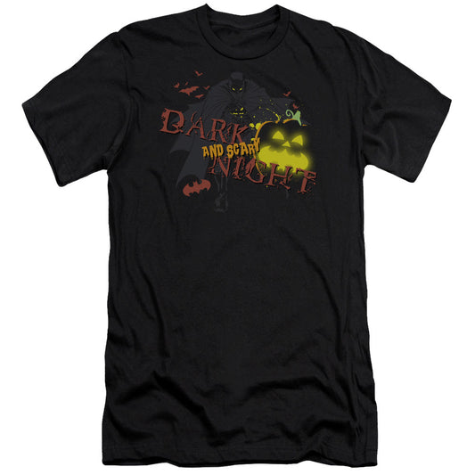 Batman Dark And Scary Night Premium Bella Canvas Slim Fit Mens T Shirt Black