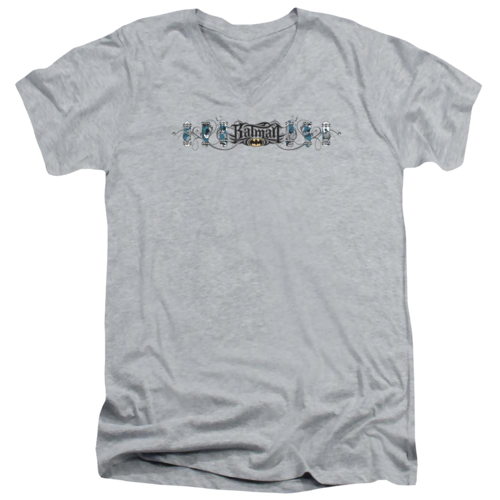 Batman Skateboard Bats - Men's V-Neck T-Shirt