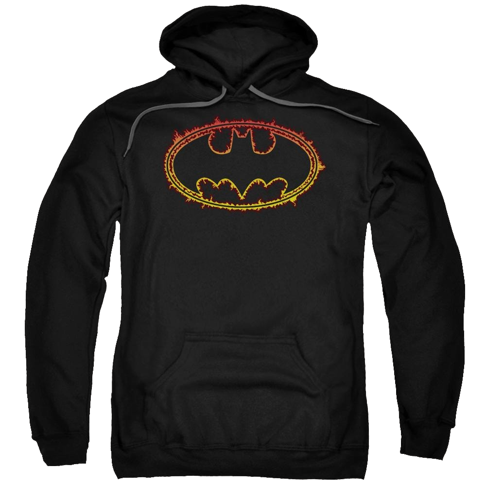 Batman Flame Outlined Logo - Pullover Hoodie