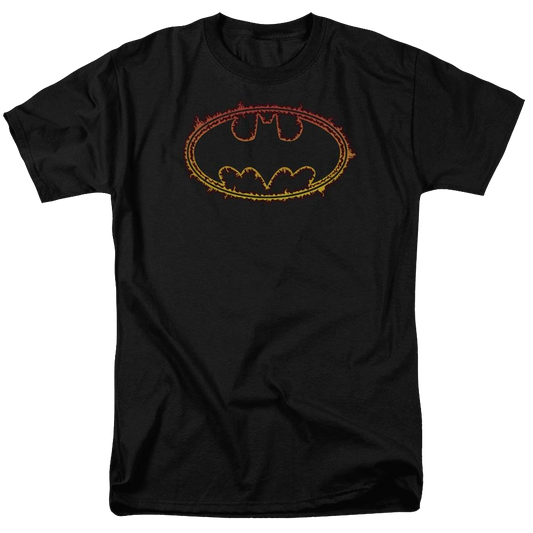Batman Flame Outlined Logo - Men's Regular Fit T-Shirt
