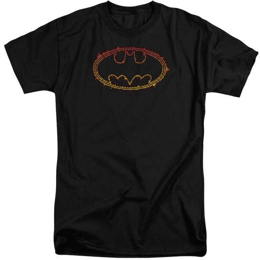 Batman Flame Outlined Logo - Men's Tall Fit T-Shirt