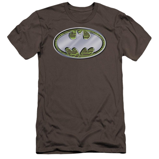 Batman Circuits Logo - Men's Premium Slim Fit T-Shirt