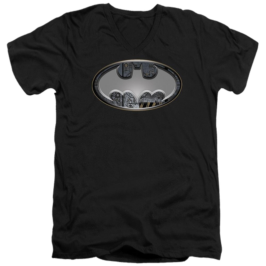 Batman Steel Wall Shield - Men's V-Neck T-Shirt