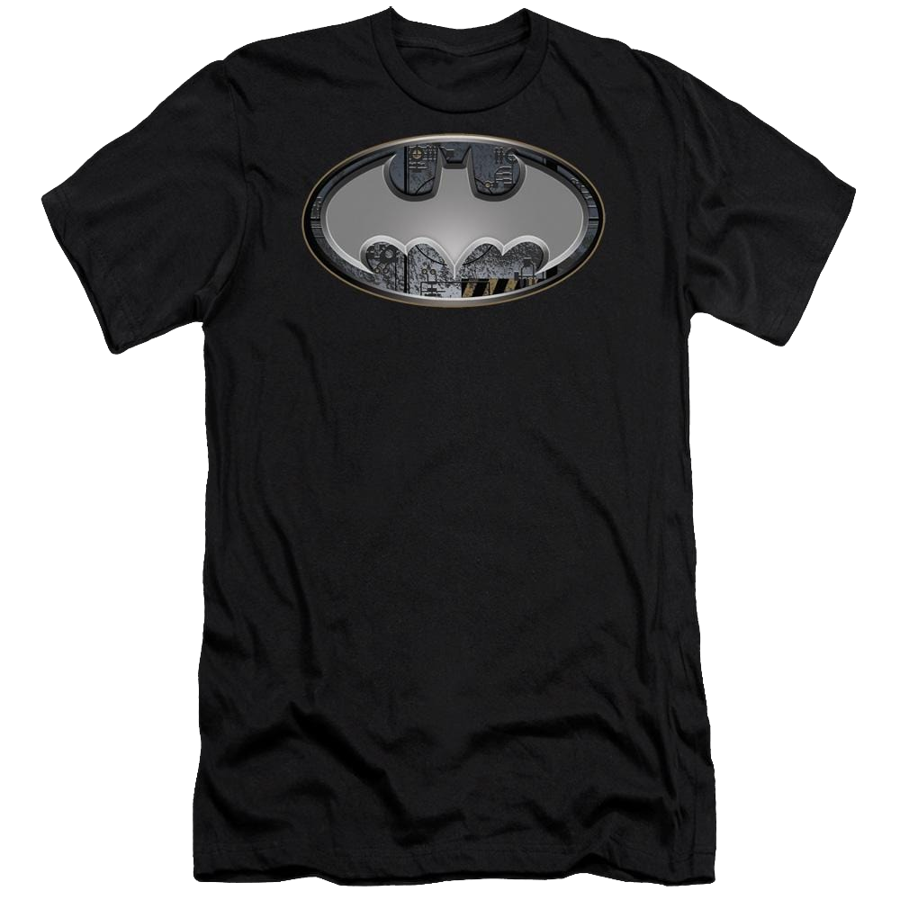 Batman Steel Wall Shield - Men's Premium Slim Fit T-Shirt