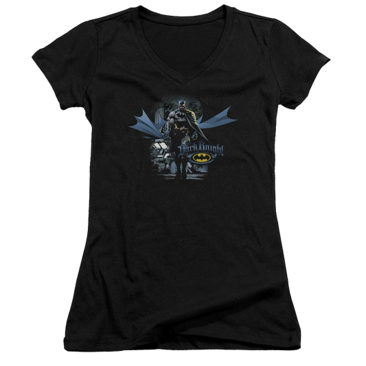 Batman From The Depths - Juniors V-Neck T-Shirt